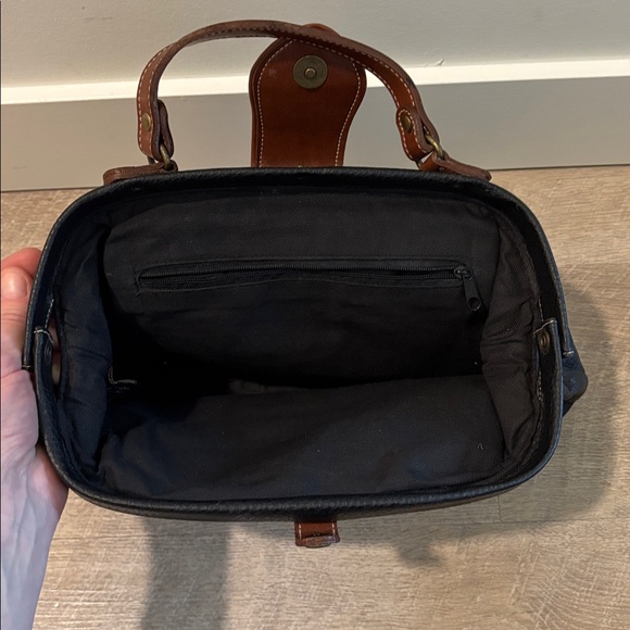 Black and Brown Leather Handbag - Picture 7 of 7